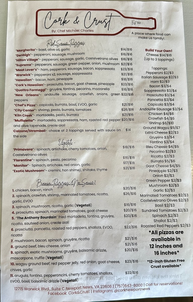 Menu Cork And Crust-2