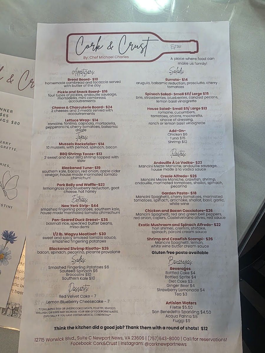 Menu Cork And Crust-5