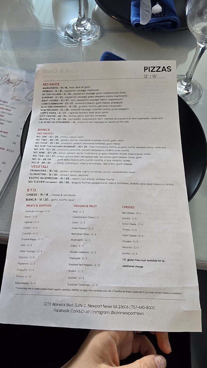 Menu Cork And Crust-6