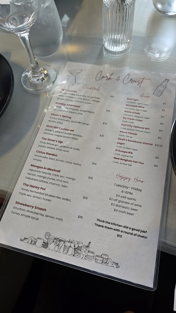 Menu Cork And Crust-7